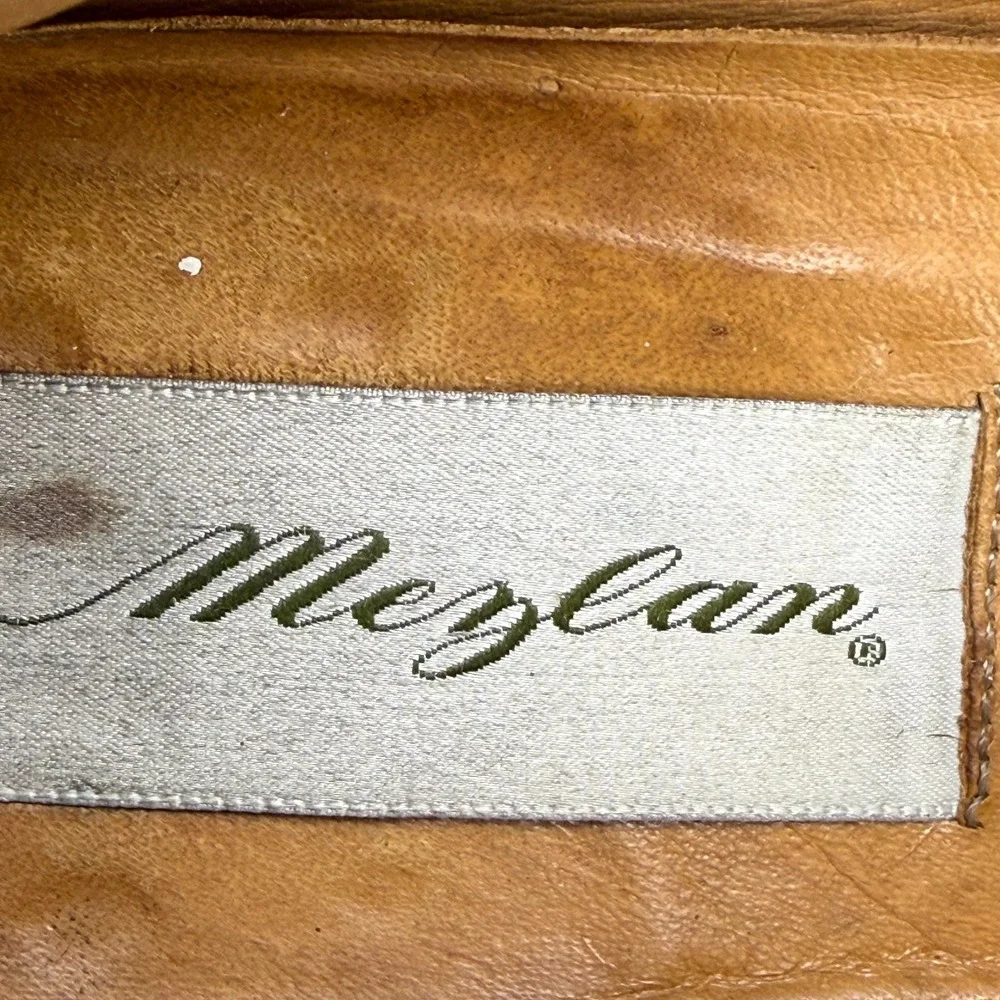 MEZLAN FLAWED Ostrich Leg Penny Loafers Mens 9 M Black Leather Dress Slip On
